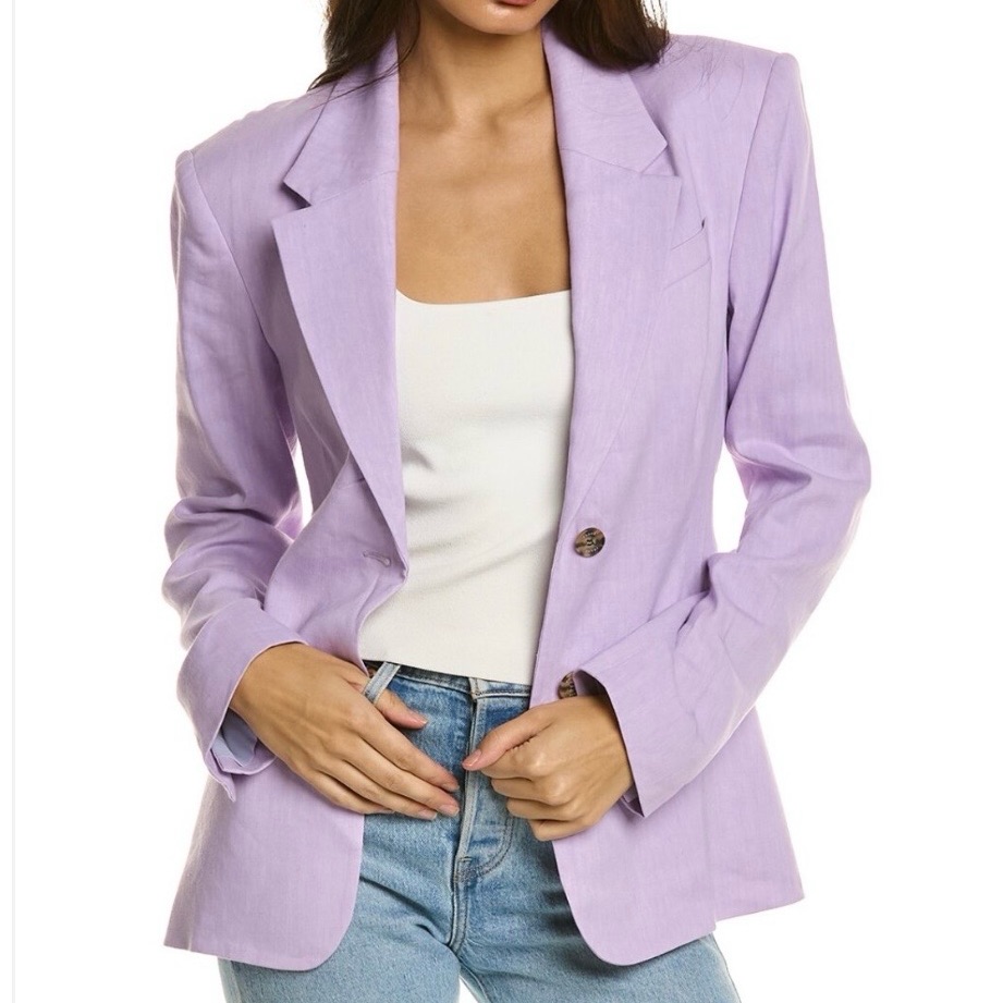 Frame Denim The Femme Lilac Lavender Women's Blazer Size 4